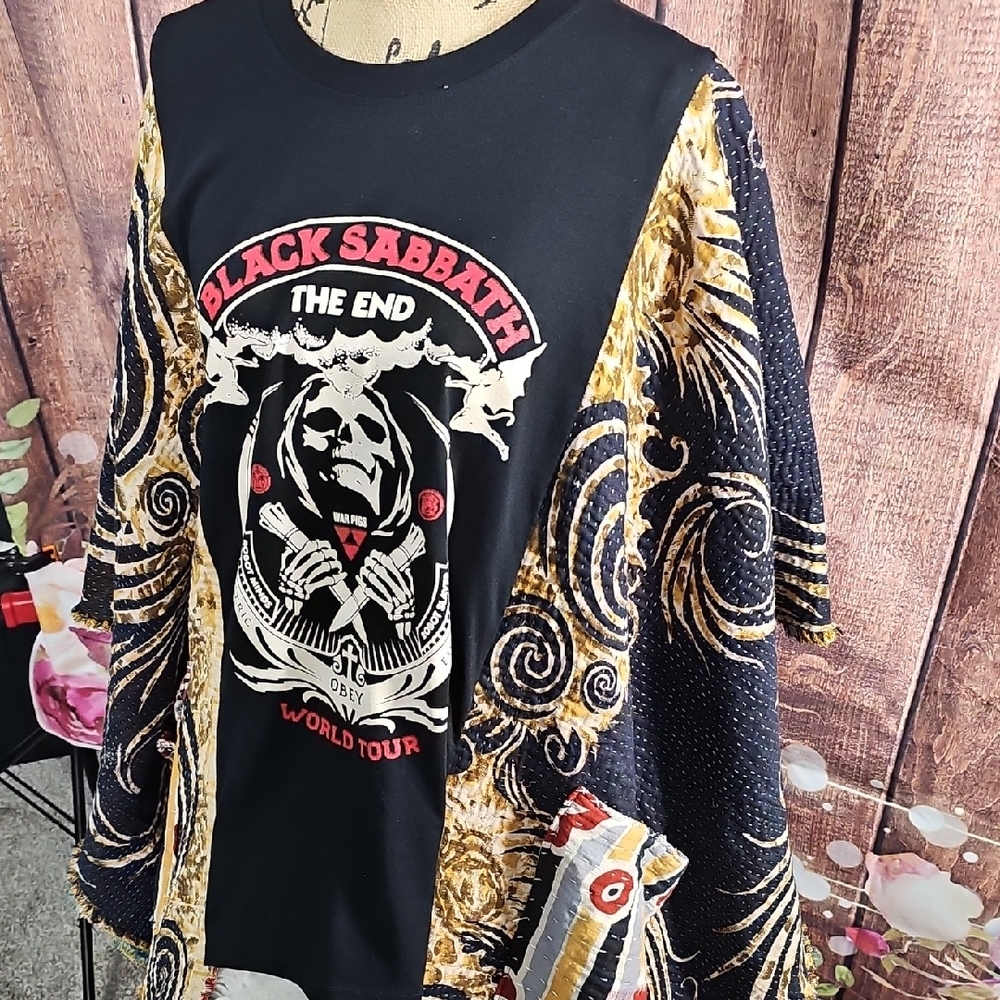 Black Sabbath Fringed Kantha Top - Picture 5 of 7